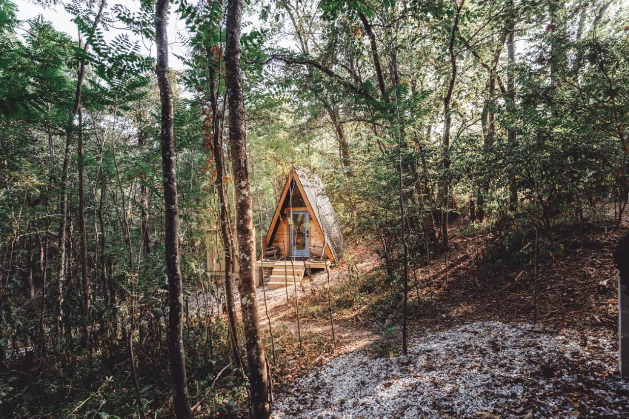 Blue Brambler Glamping A-Frame Appartement Rockbridge Buitenkant foto