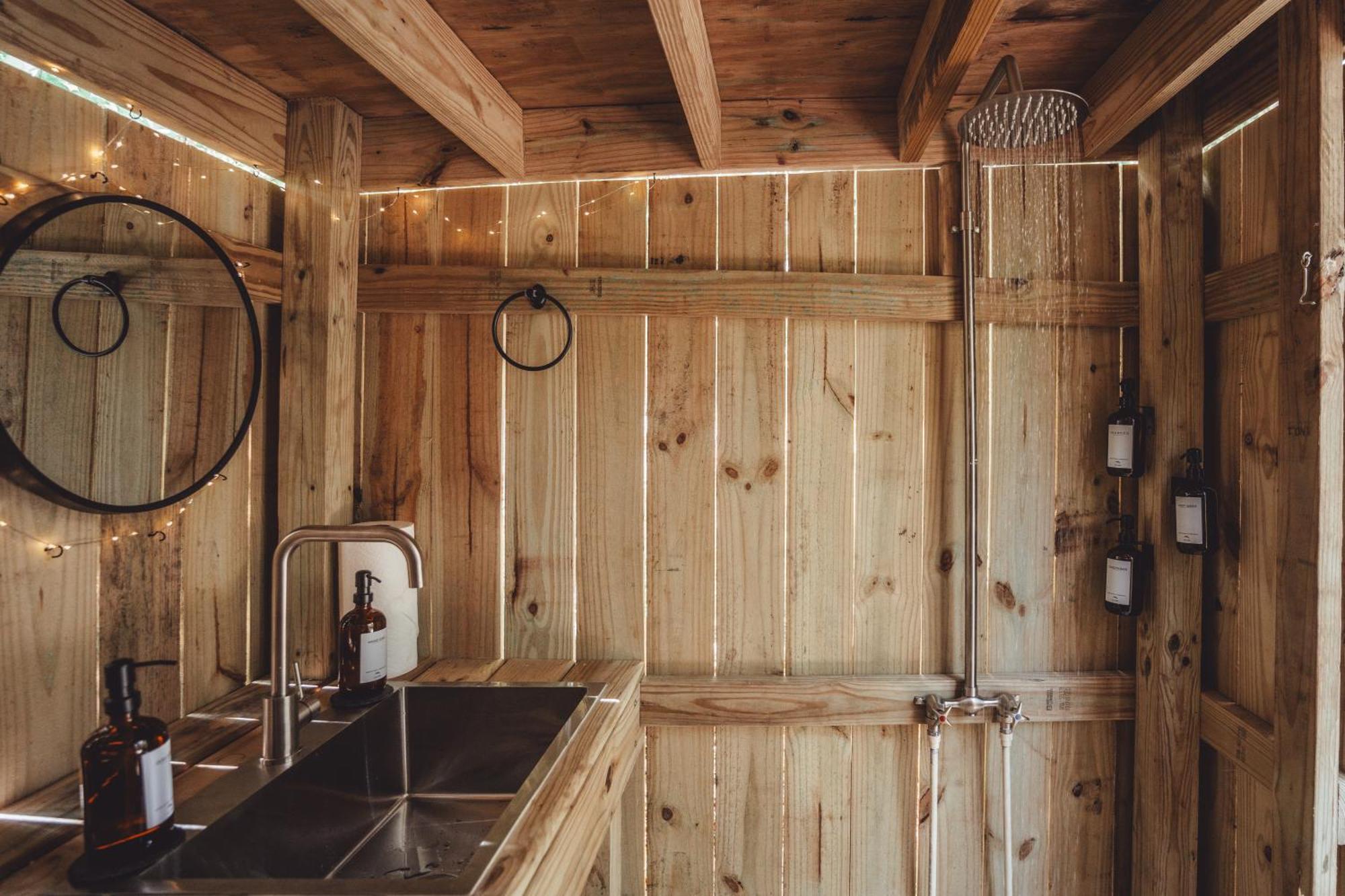 Blue Brambler Glamping A-Frame Appartement Rockbridge Buitenkant foto