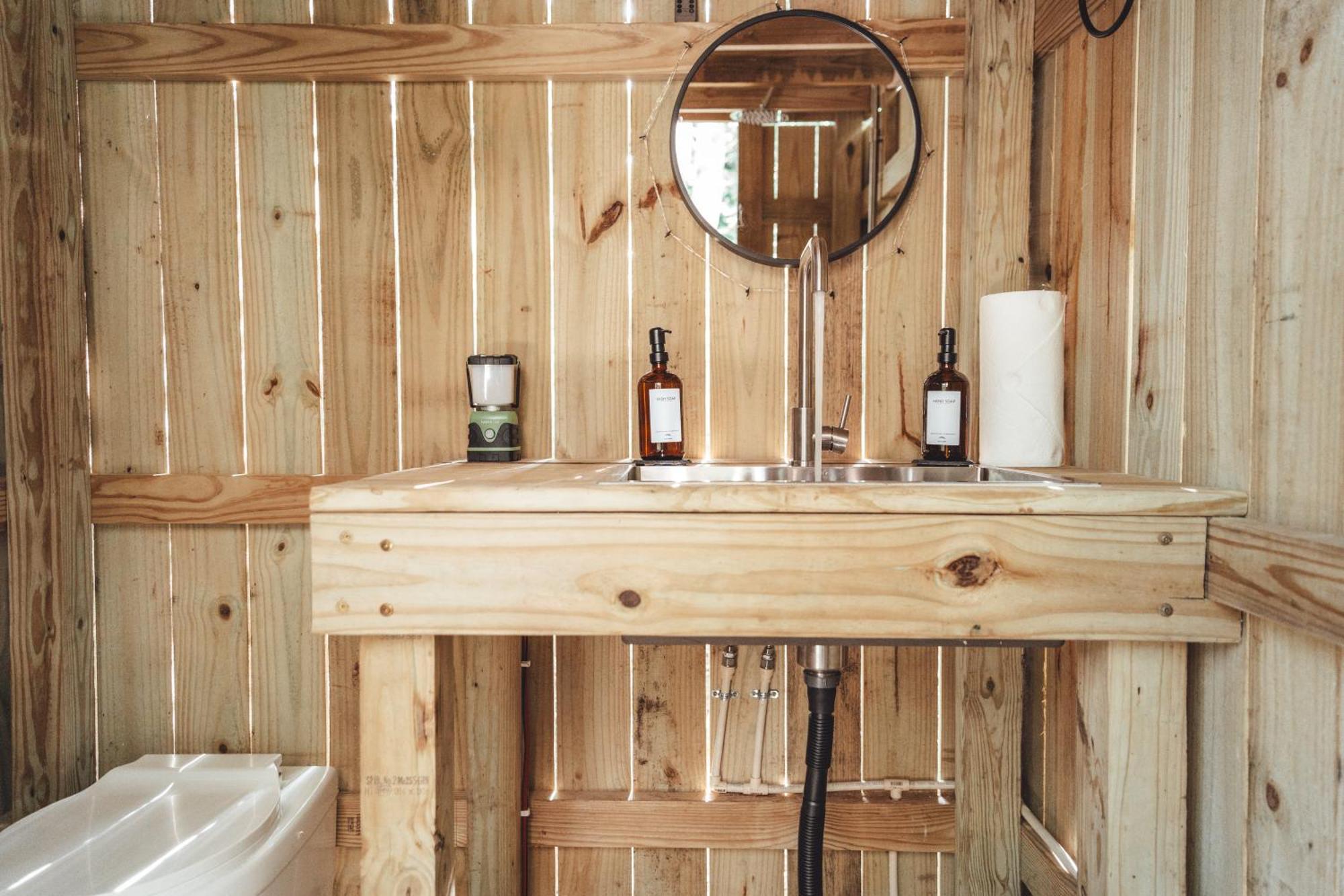 Blue Brambler Glamping A-Frame Appartement Rockbridge Buitenkant foto