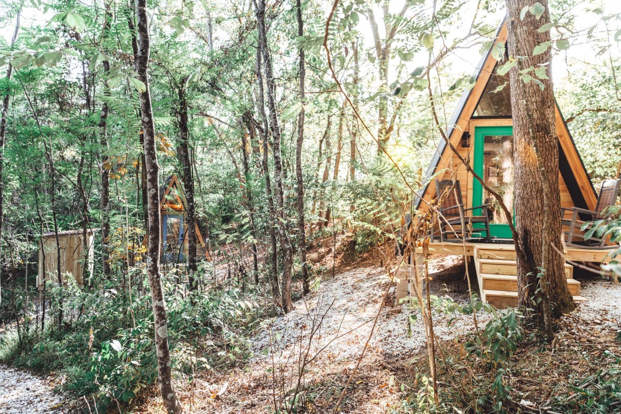 Blue Brambler Glamping A-Frame Appartement Rockbridge Buitenkant foto